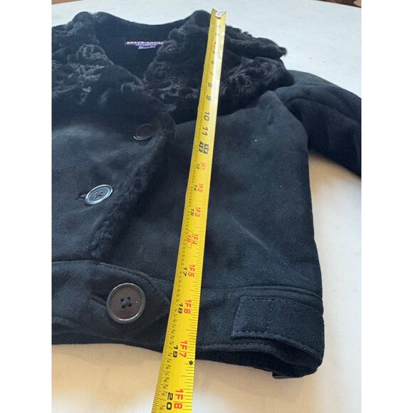 Ralph Lauren Collection Black Shearling Jacket Embroidered Velvet Formal Runway - Picture 10 of 16